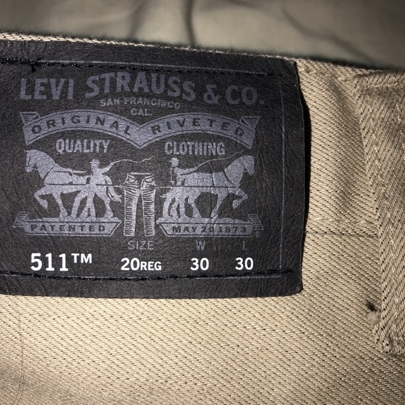 Levi’s jeans 30x30 beige/brown slim - Picture 2 of 4